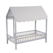 B2024GYCP-1 Twin Canopy Platform Bed - B2024GYCP-1