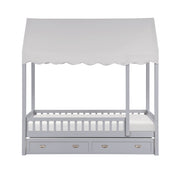 B2024GYCP-1 Twin Canopy Platform Bed - B2024GYCP-1