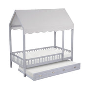 B2024GYCP-1 Twin Canopy Platform Bed - B2024GYCP-1