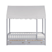 B2024GYCP-1 Twin Canopy Platform Bed - B2024GYCP-1