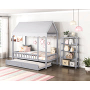 B2024GYCP-1 Twin Canopy Platform Bed - B2024GYCP-1