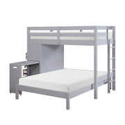 B2024GYLTF-1* (6) Twin/Full Loft Bunk Bed with Chest and Hidden Desk - B2024GYLTF-1*