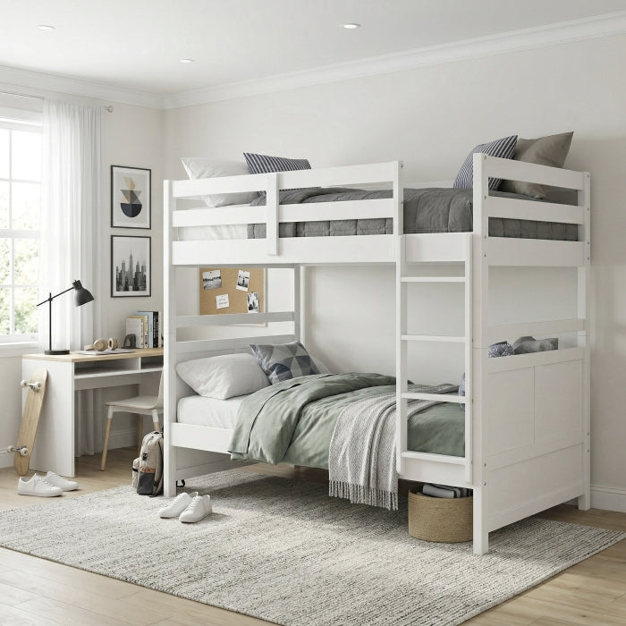 B2024WH-1* (3) Twin/Twin Bunk Bed - B2024WH-1*