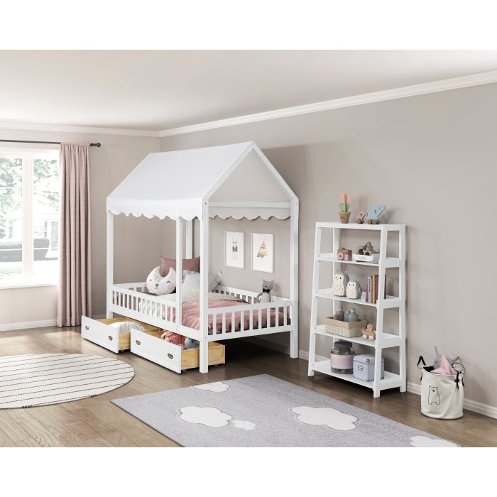 B2024WH-16S4 Bookcase, 4 Fixed Shelves - B2024WH-16S4