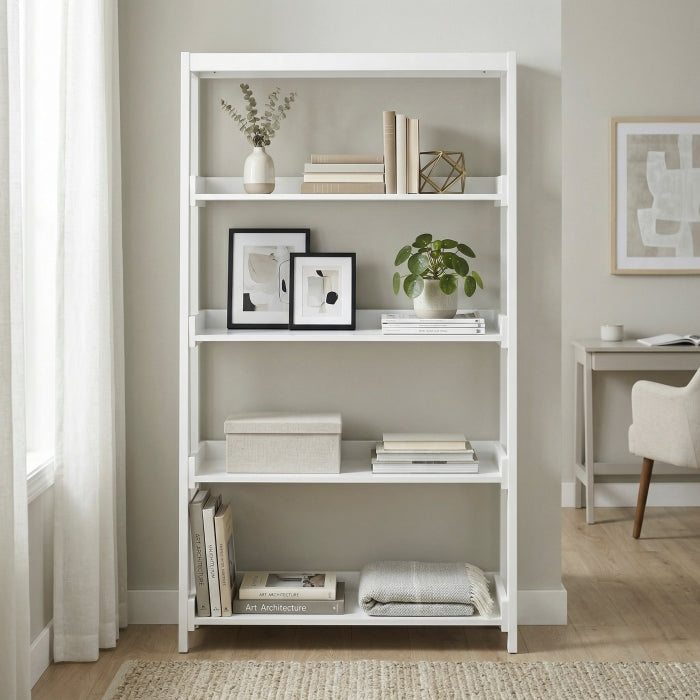 B2024WH-16S4 Bookcase, 4 Fixed Shelves - B2024WH-16S4