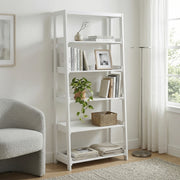 B2024WH-16S5 Bookcase, 5 Fixed Shelves - B2024WH-16S5