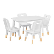 B2024WH-5P 5-Piece Pack Children Table and Chairs Set - B2024WH-5P