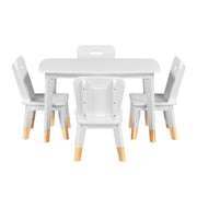 B2024WH-5P 5-Piece Pack Children Table and Chairs Set - B2024WH-5P