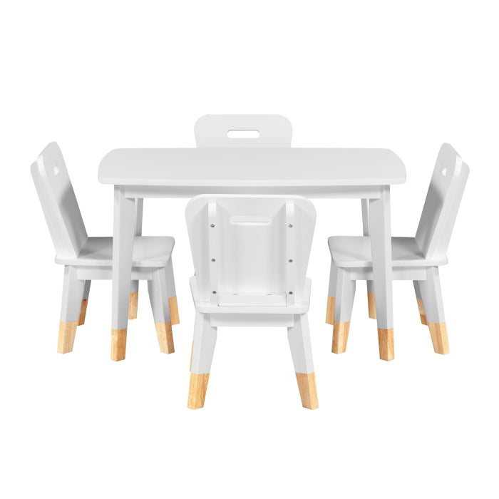 B2024WH-5P 5-Piece Pack Children Table and Chairs Set - B2024WH-5P
