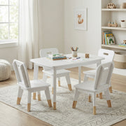 B2024WH-5P 5-Piece Pack Children Table and Chairs Set - B2024WH-5P