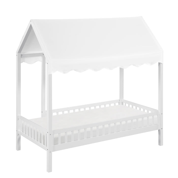 B2024WHCP-1 Twin Canopy Platform Bed - B2024WHCP-1