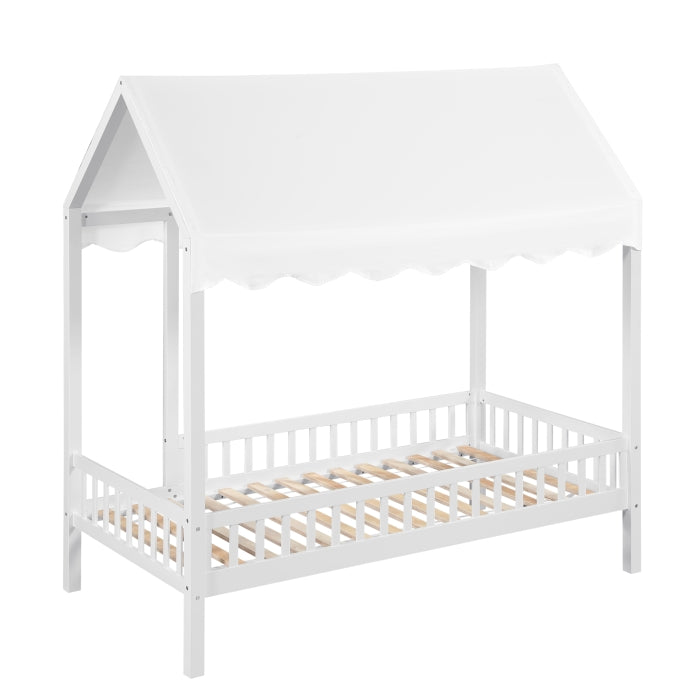 B2024WHCP-1 Twin Canopy Platform Bed - B2024WHCP-1