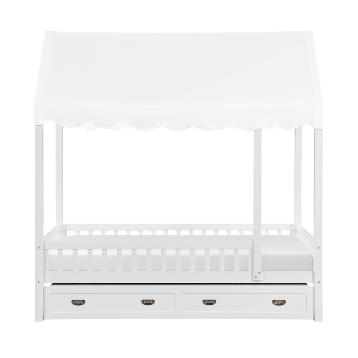 B2024WHCP-1 Twin Canopy Platform Bed - B2024WHCP-1