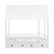 B2024WHCP-1 Twin Canopy Platform Bed - B2024WHCP-1