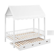B2024WHCP-1 Twin Canopy Platform Bed - B2024WHCP-1