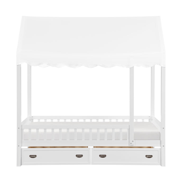B2024WHCP-1 Twin Canopy Platform Bed - B2024WHCP-1
