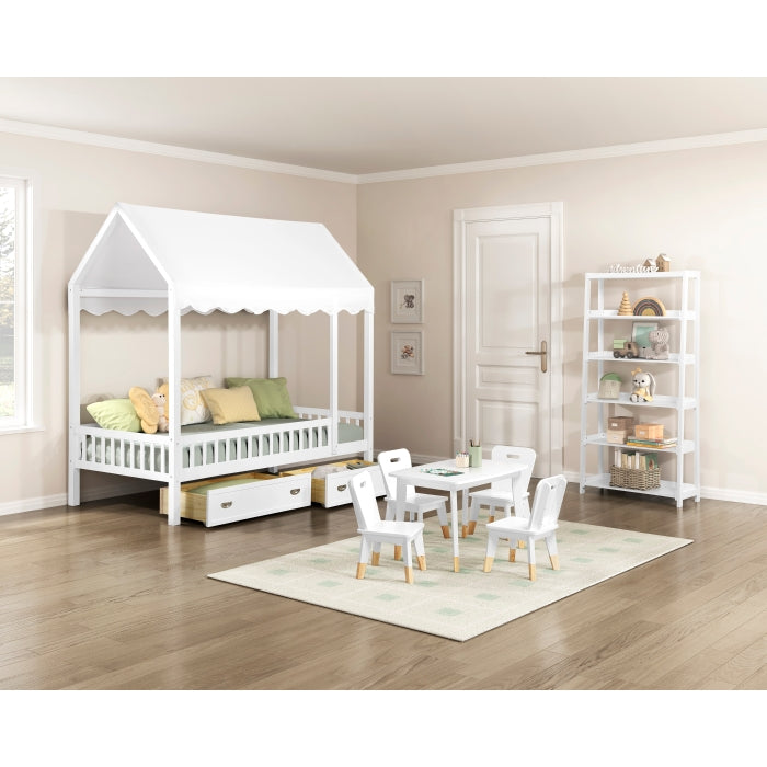 B2024WHCP-1 Twin Canopy Platform Bed - B2024WHCP-1