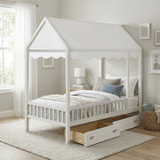 B2024WHCP-1 Twin Canopy Platform Bed - B2024WHCP-1