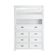 B2024WHLTF-1* (6) Twin/Full Loft Bunk Bed with Chest and Hidden Desk - B2024WHLTF-1*