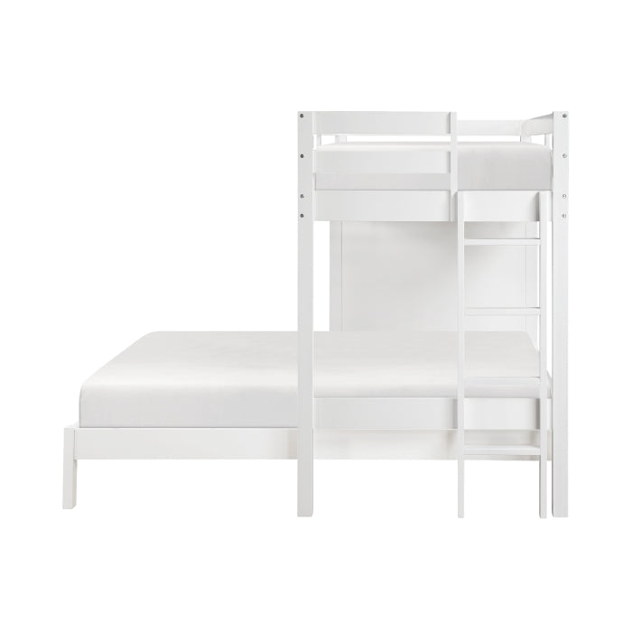 B2024WHLTF-1* (6) Twin/Full Loft Bunk Bed with Chest and Hidden Desk - B2024WHLTF-1*
