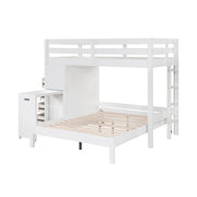 B2024WHLTF-1* (6) Twin/Full Loft Bunk Bed with Chest and Hidden Desk - B2024WHLTF-1*