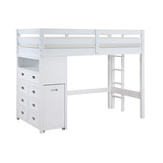 B2024WHLTF-1* (6) Twin/Full Loft Bunk Bed with Chest and Hidden Desk - B2024WHLTF-1*