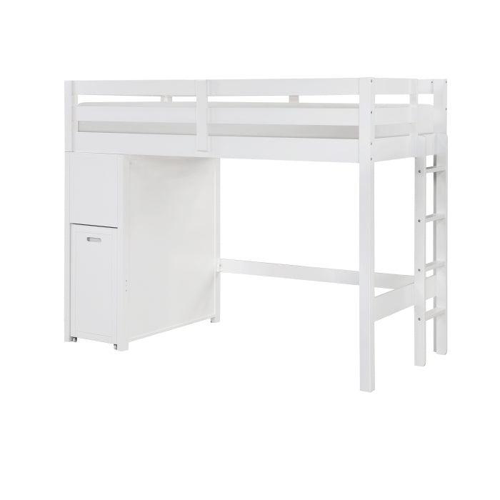 B2024WHLTF-1* (6) Twin/Full Loft Bunk Bed with Chest and Hidden Desk - B2024WHLTF-1*