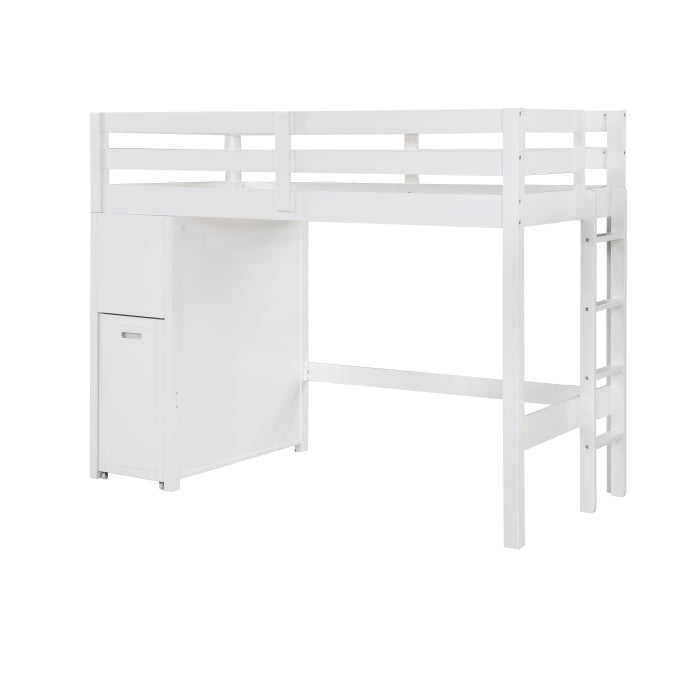B2024WHLTF-1* (6) Twin/Full Loft Bunk Bed with Chest and Hidden Desk - B2024WHLTF-1*