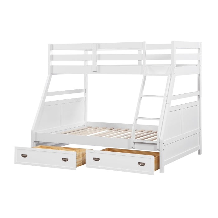 B2024WHTF-1* (3) Twin/Full Bunk Bed - B2024WHTF-1*