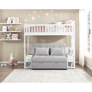 B2034WHLTS-1* (5) Twin Loft Bunk Bed with Night Stand and Sofa Bed - B2034WHLTS-1*