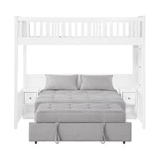 B2034WHLTS-1* (5) Twin Loft Bunk Bed with Night Stand and Sofa Bed - B2034WHLTS-1*