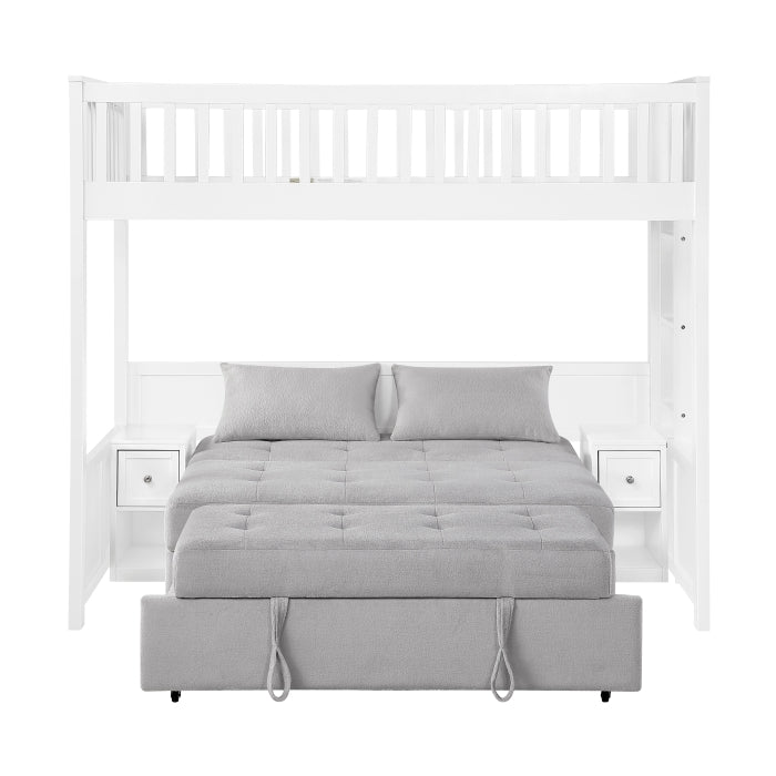 B2034WHLTS-1* (5) Twin Loft Bunk Bed with Night Stand and Sofa Bed - B2034WHLTS-1*