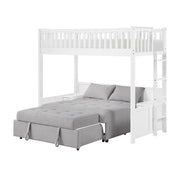 B2034WHLTS-1* (5) Twin Loft Bunk Bed with Night Stand and Sofa Bed - B2034WHLTS-1*