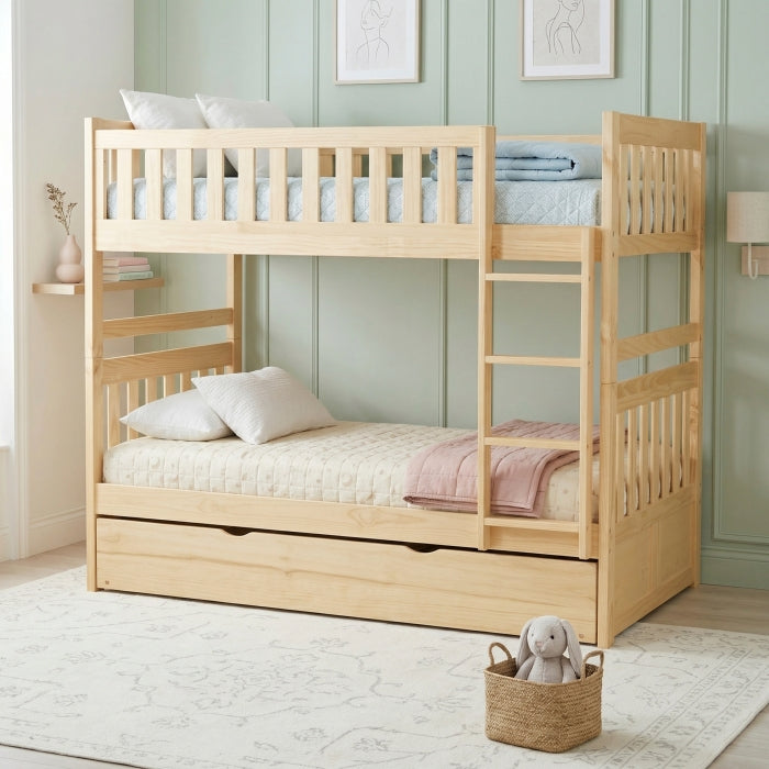 B2043-1*R (4) Twin/Twin Bunk Bed with Twin Trundle - B2043-1*R