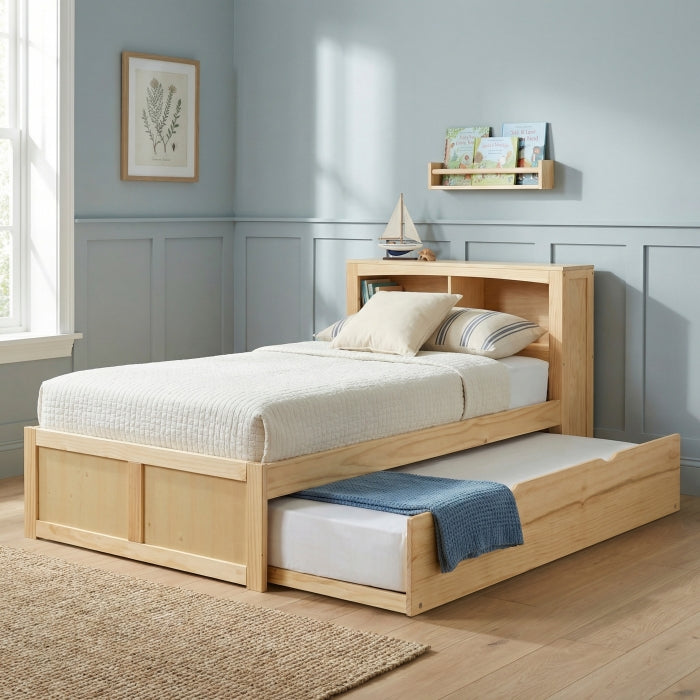 B2043BC-1R* (3) Twin Bookcase Platform Bed with Twin Trundle - B2043BC-1R*
