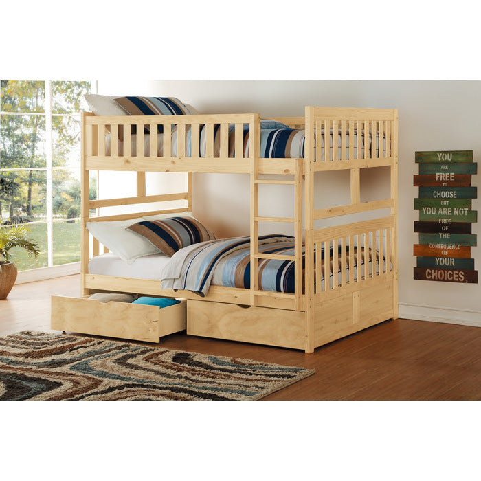 B2043FF-1*T (4) Full/Full Bunk Bed with Storage Boxes - B2043FF-1*T