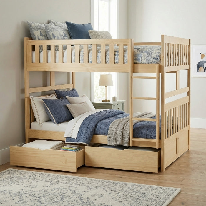 B2043FF-1*T (4) Full/Full Bunk Bed with Storage Boxes - B2043FF-1*T