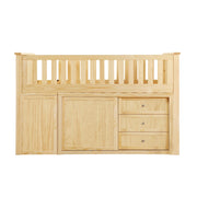 B2043LL-1*BC2DR (6) Low Loft Bunk with Bookcase and 2 Dressers - B2043LL-1*BC2DR