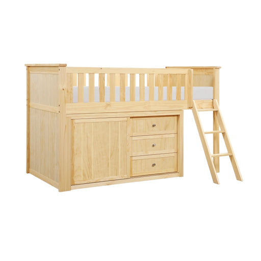 B2043LL-1*DR (4) Low Loft Bunk with Dresser - B2043LL-1*DR