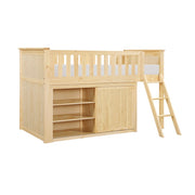 B2043LL-1*DR (4) Low Loft Bunk with Dresser - B2043LL-1*DR