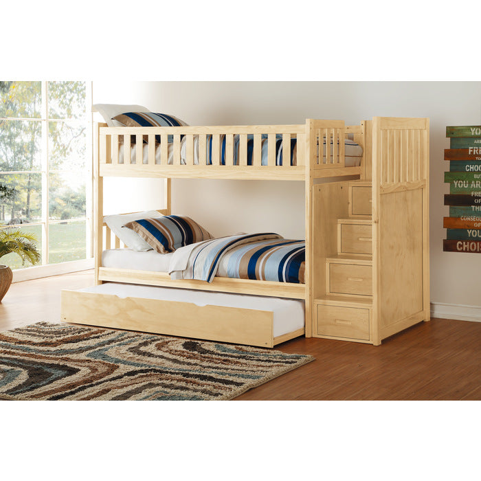 B2043SB-1*R (5) Twin/Twin Step Bunk Bed with Twin Trundle - B2043SB-1*R