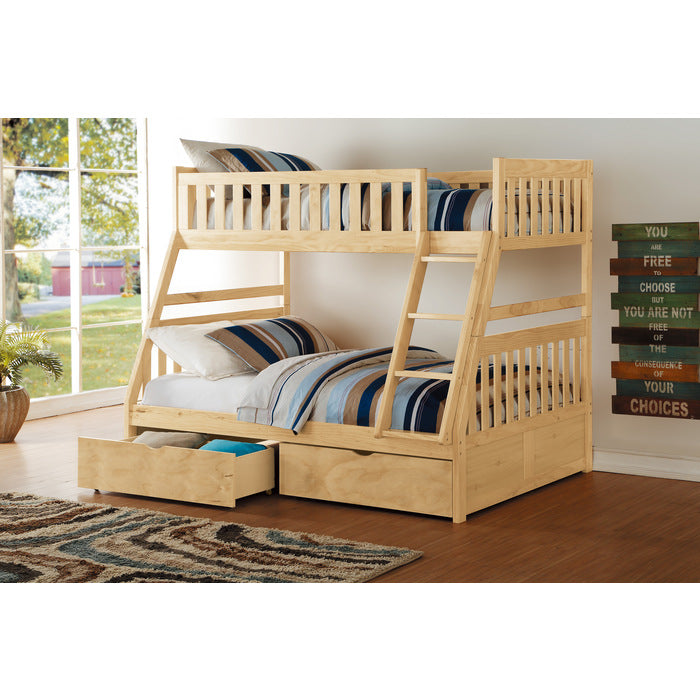 B2043TF-1*T (4) Twin/Full Bunk Bed with Storage Boxes - B2043TF-1*T