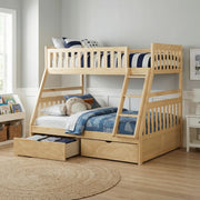 B2043TF-1*T (4) Twin/Full Bunk Bed with Storage Boxes - B2043TF-1*T