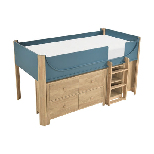 B2048BULT-1*2BCDR (6) Low Loft Bed with 2-Shelf Bookcase, 4-Shelf Bookcase and Dresser - B2048BULT-1*2BCDR