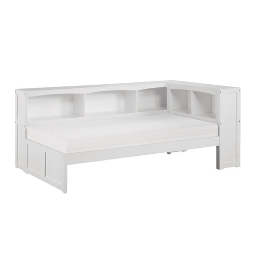 B2053BCW-1BC* (3) Twin Bookcase Corner Platform Bed - B2053BCW-1BC*