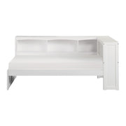 B2053BCW-1BC* (3) Twin Bookcase Corner Platform Bed - B2053BCW-1BC*