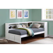 B2053BCW-1BC* (3) Twin Bookcase Corner Platform Bed - B2053BCW-1BC*