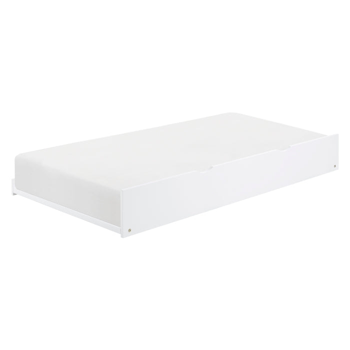 B2053BCW-1BCR* (4) Twin Bookcase Corner Platform Bed with Twin Trundle - B2053BCW-1BCR*