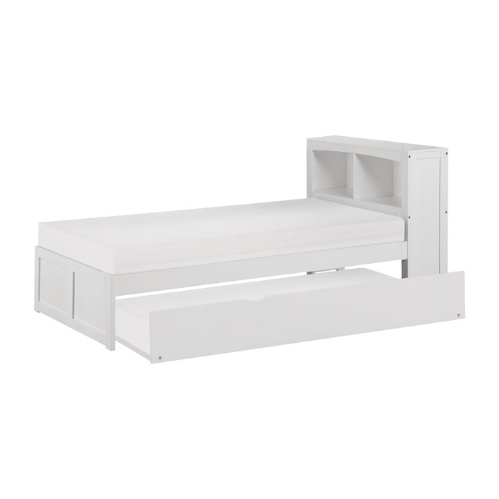 B2053BCW-1R* (3) Twin Bookcase Platform Bed with Twin Trundle - B2053BCW-1R*