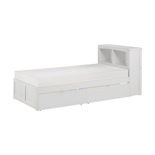B2053BCW-1T* (3) Twin Bookcase Platform Bed with Storage Boxes - B2053BCW-1T*